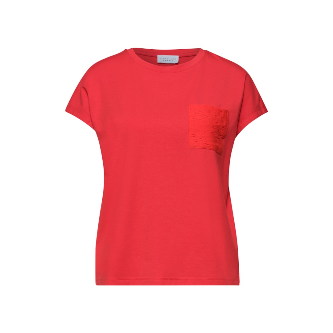 STREET ONE STUDIO - Damen T-Shirt - chili red - Größe: 40 - bei Tara-M