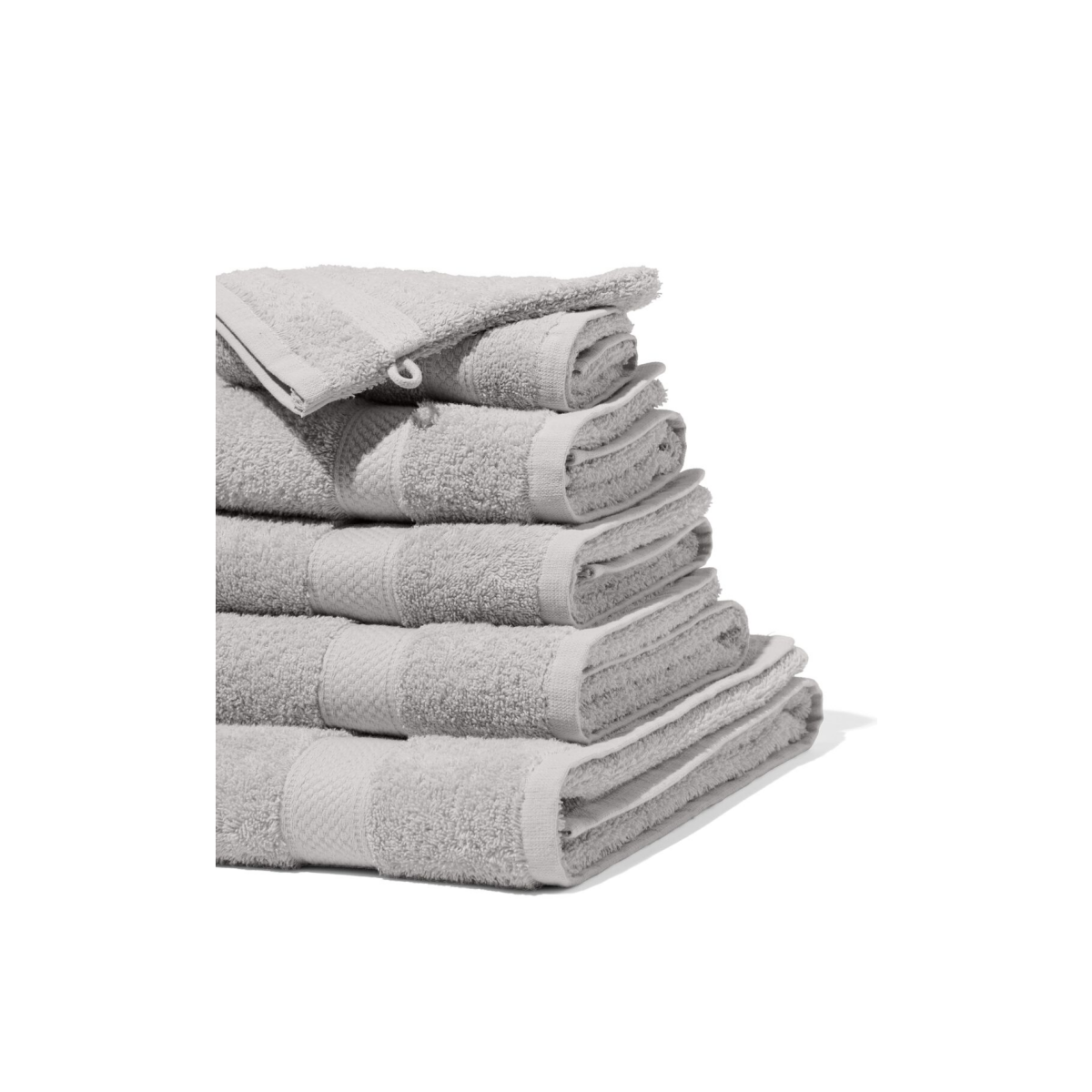 HEMA Handdoeken - zware kwaliteit lichtgrijs (lichtgrijs)