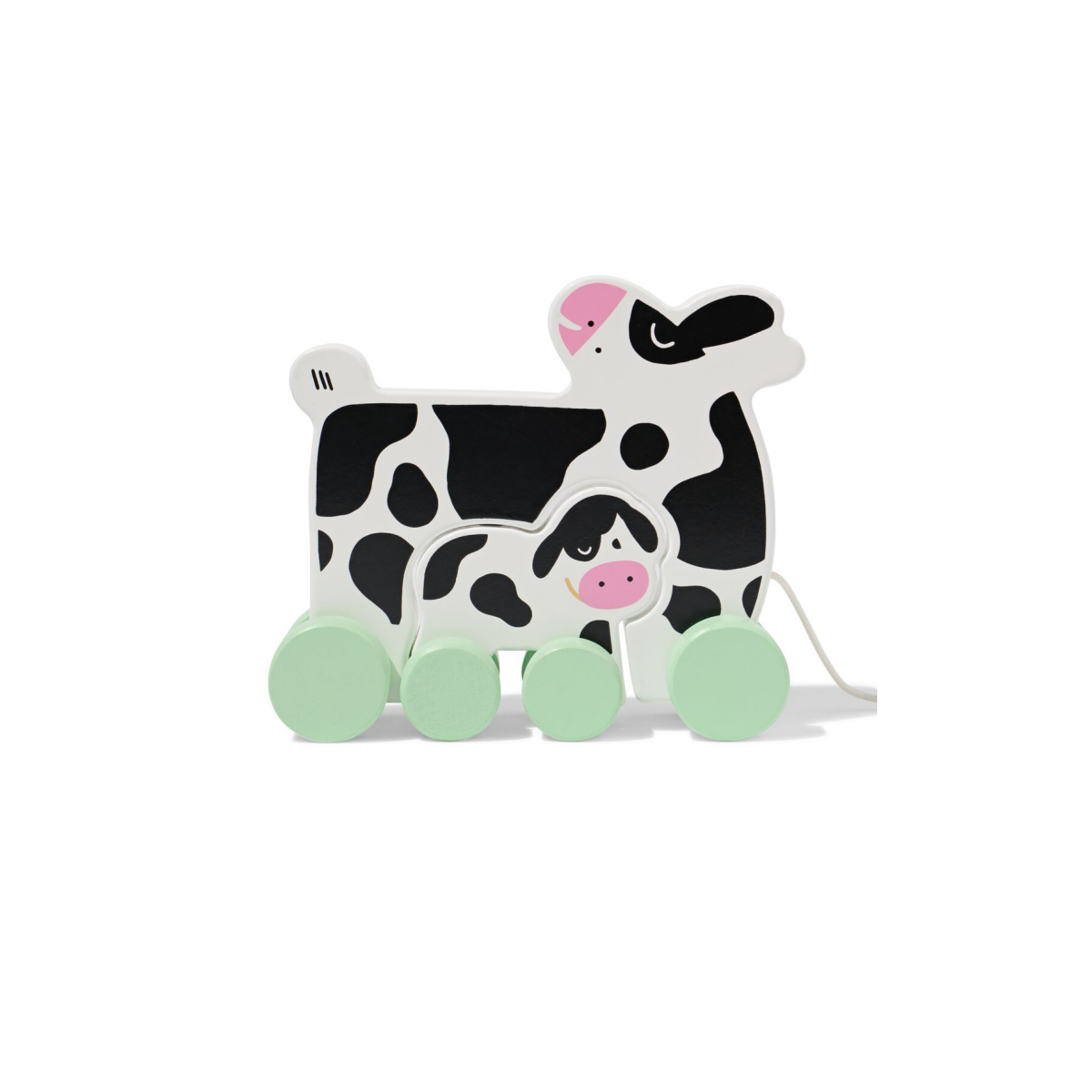 HEMA Trekdier (baby)koe 17x15.5x5.5cm hout