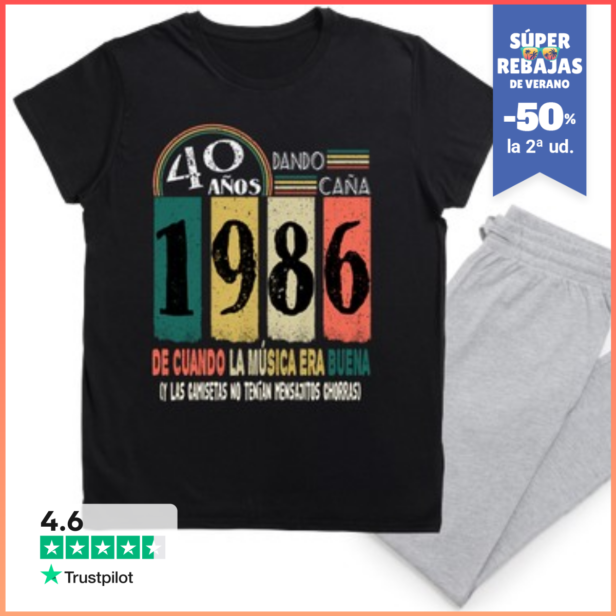 Pijama 40 Años 1986 Cumpleaños Vintage LaTostadora
