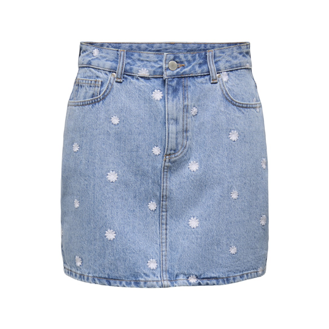 Only Jeansrock Baumwolle Light Blue Denim