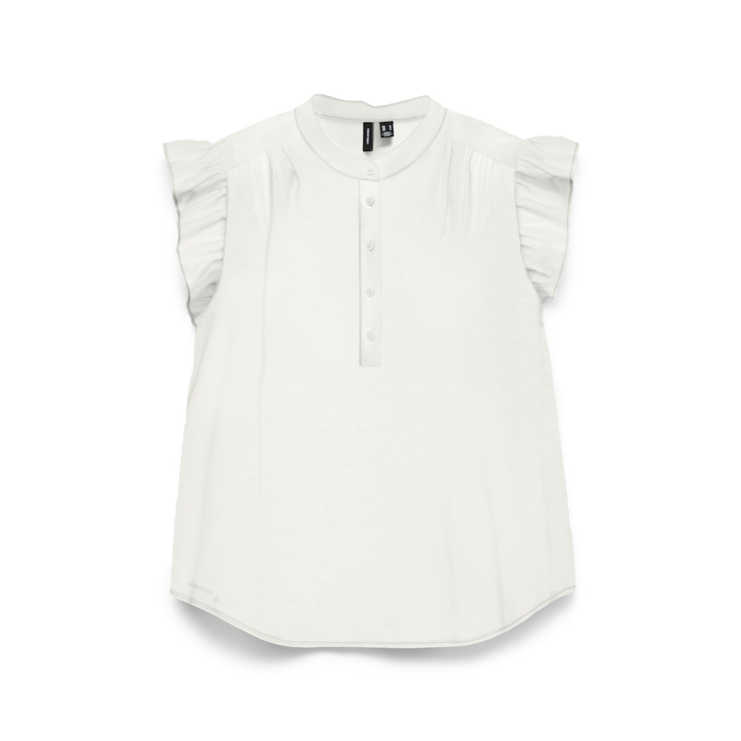Vero Moda - Damen Kurzarmbluse - Weiß - Größe: XS - bei Tara-M