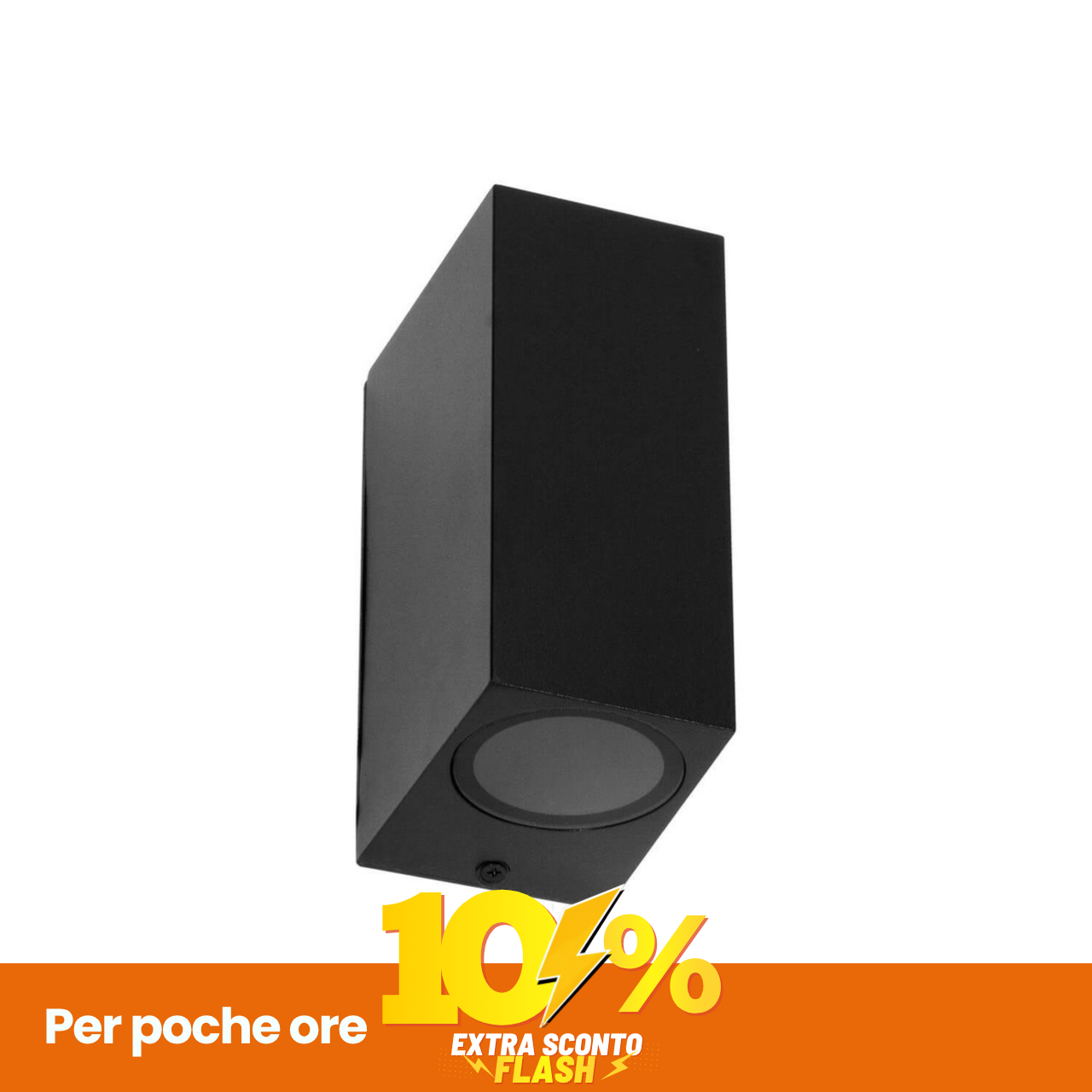 Applique Rettangolare Bidirezionale IP65 - GU10 Nero-image
