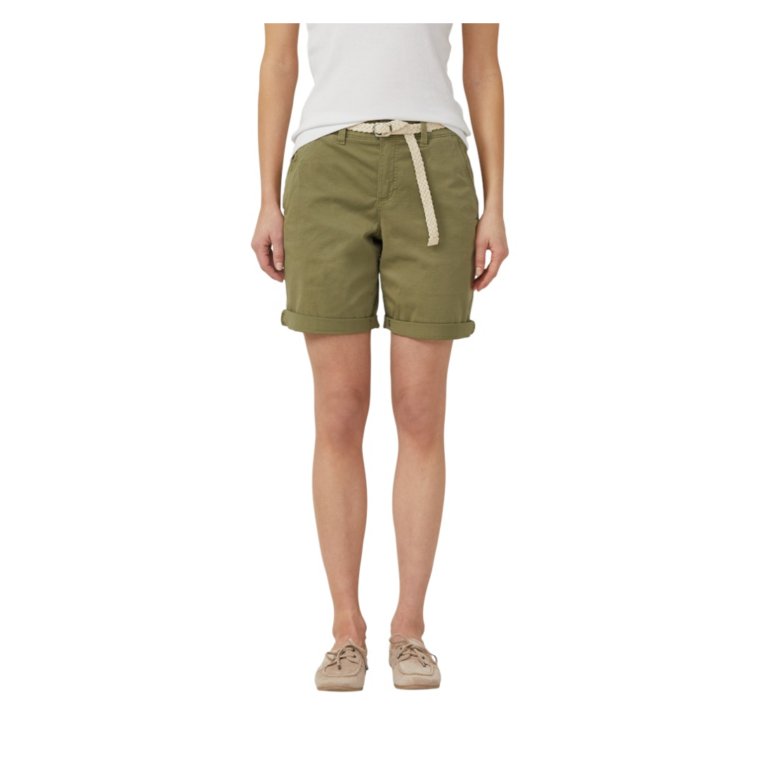 s.Oliver Bermuda Shorts Straight Leg Baumwolle Olive