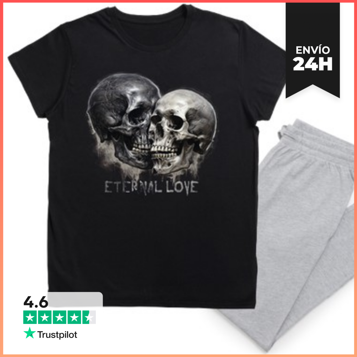 Pijama Eternal Love. Calaveras. FN laTostadora