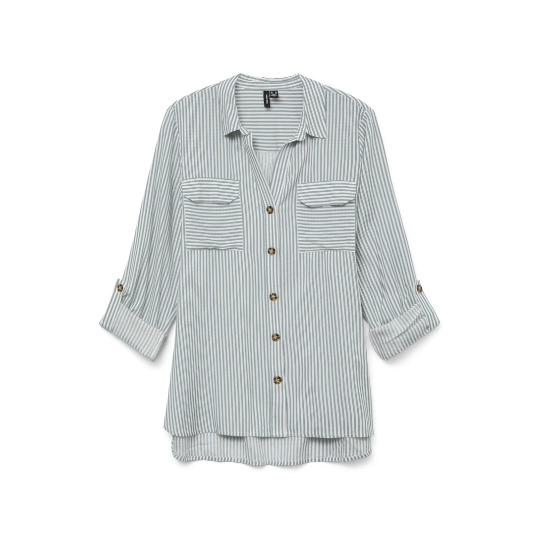 Vero Moda - Damen Langarmbluse - Grau - Größe: L - bei Tara-M