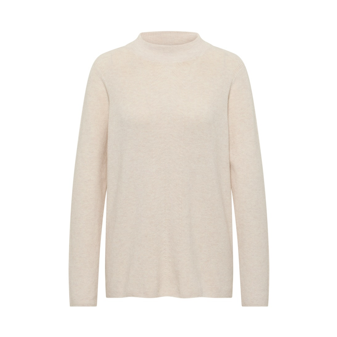 cecil Pullover Turtleneck Baumwolle Oat Beige Melange