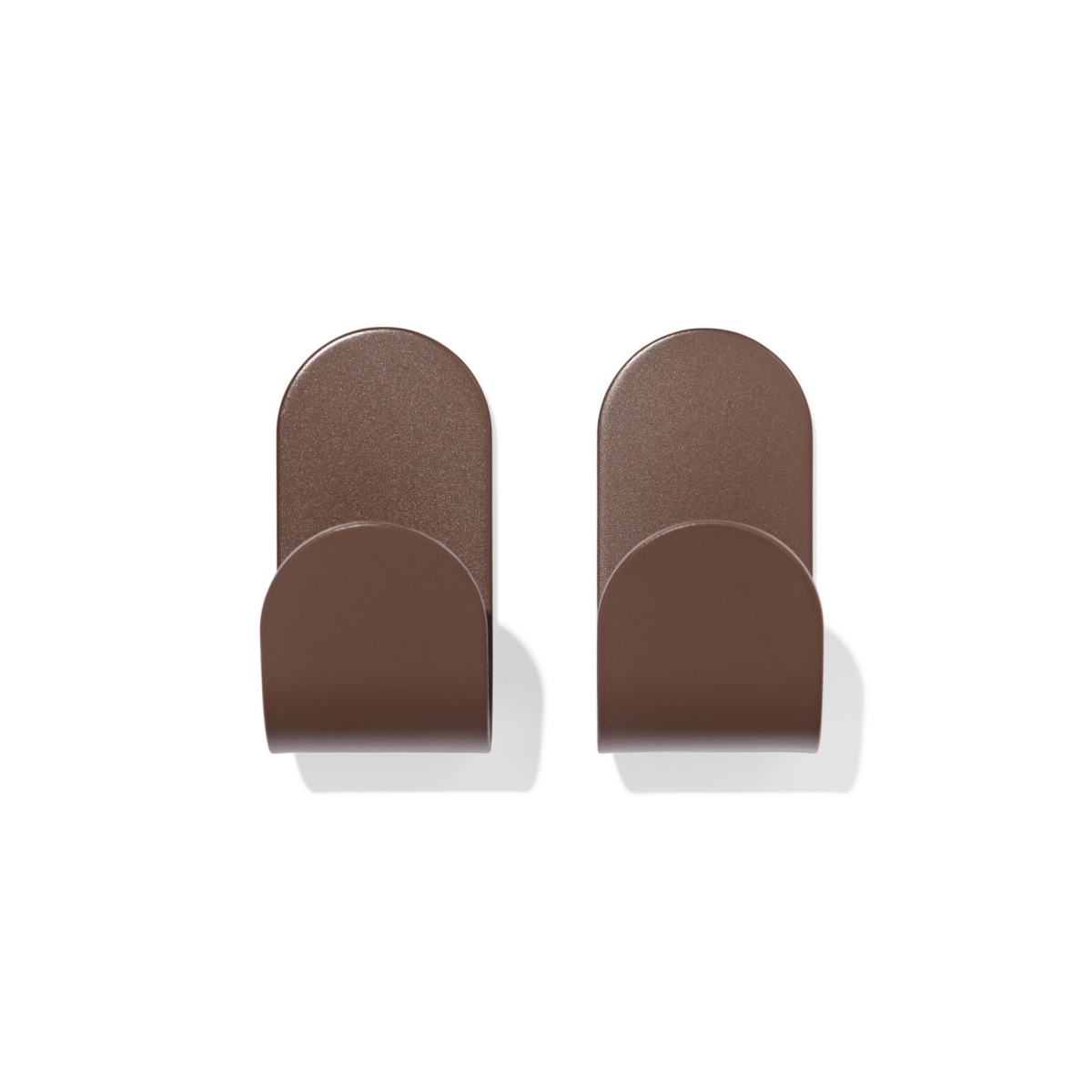 HEMA HEMA Plakhaak 5x2.5cm Rvs Bruin - 2 Stuks (bruin)