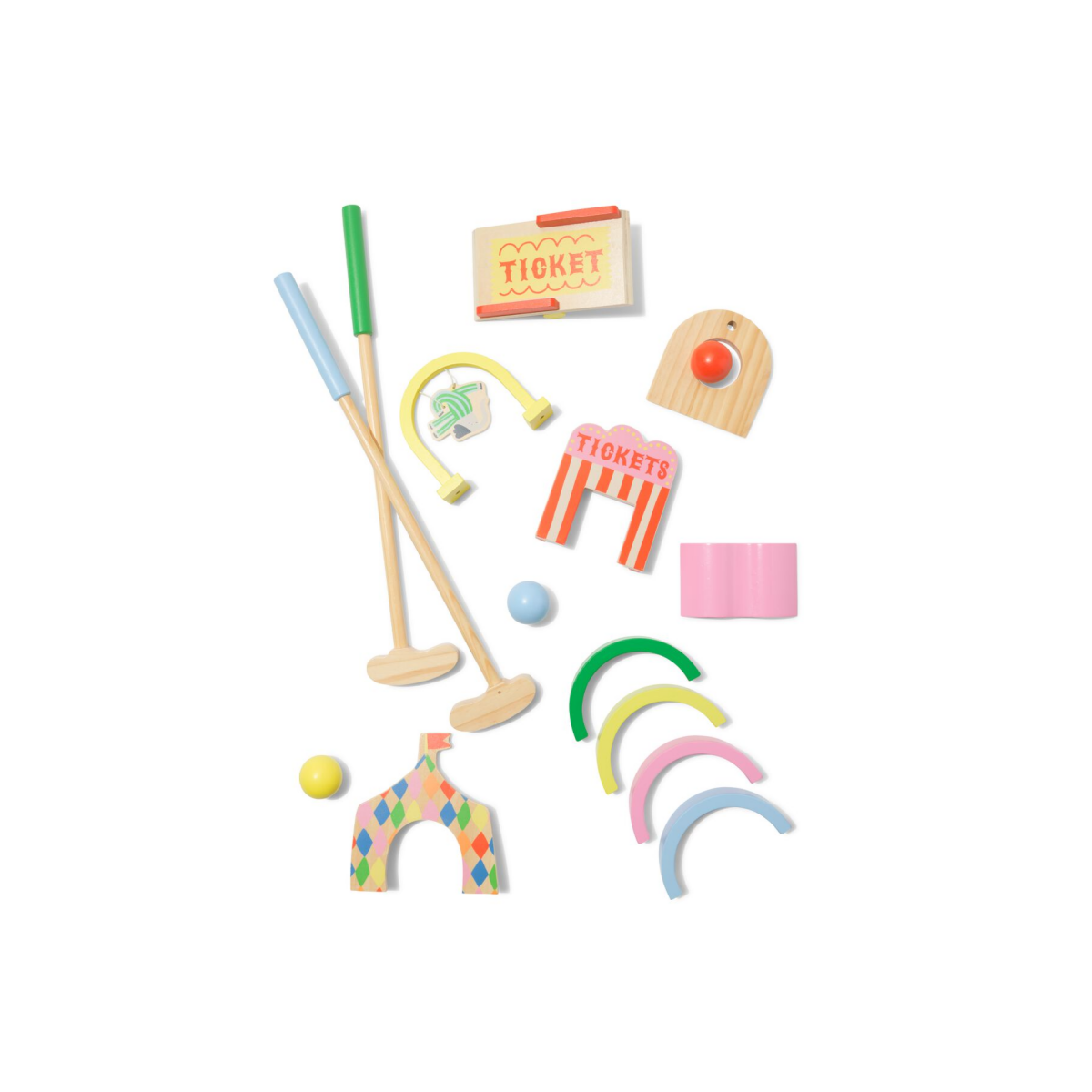 HEMA Mini golfset hout circus