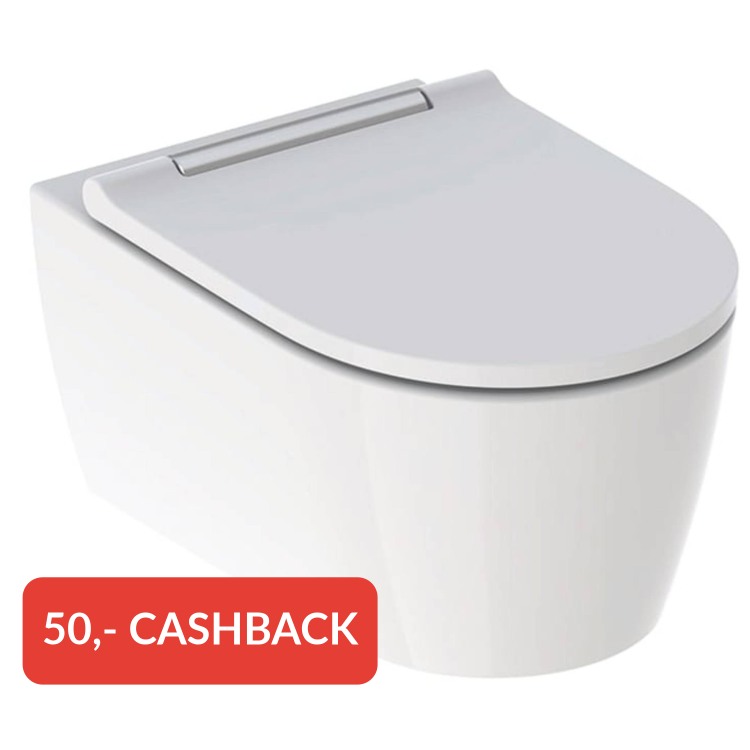 Geberit One hangtoilet met TurboFlush en toiletbril wit