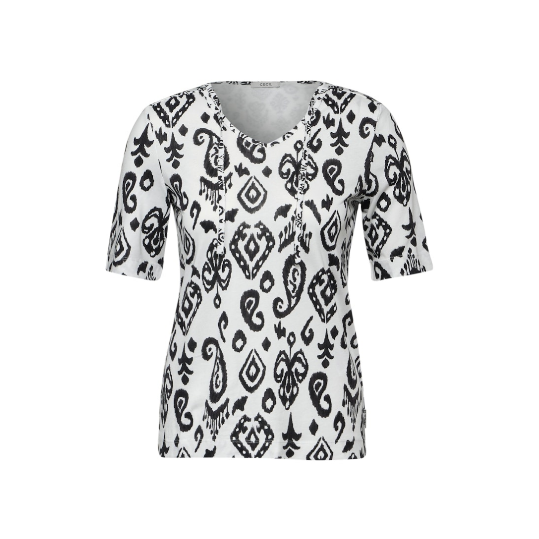 cecil T-Shirt Tunika Modal-Baumwolle Beige
