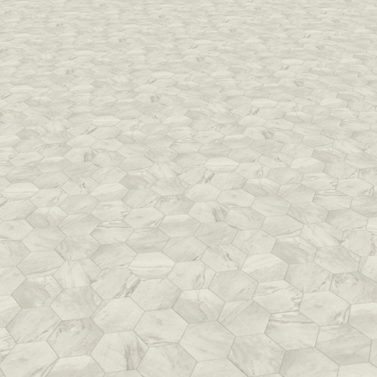 Rouleau 4m de sol PVC effet marbré pose libre hexa cream Gerflor - 3000 cm x 400 cm x 0.25 cm — vue 3