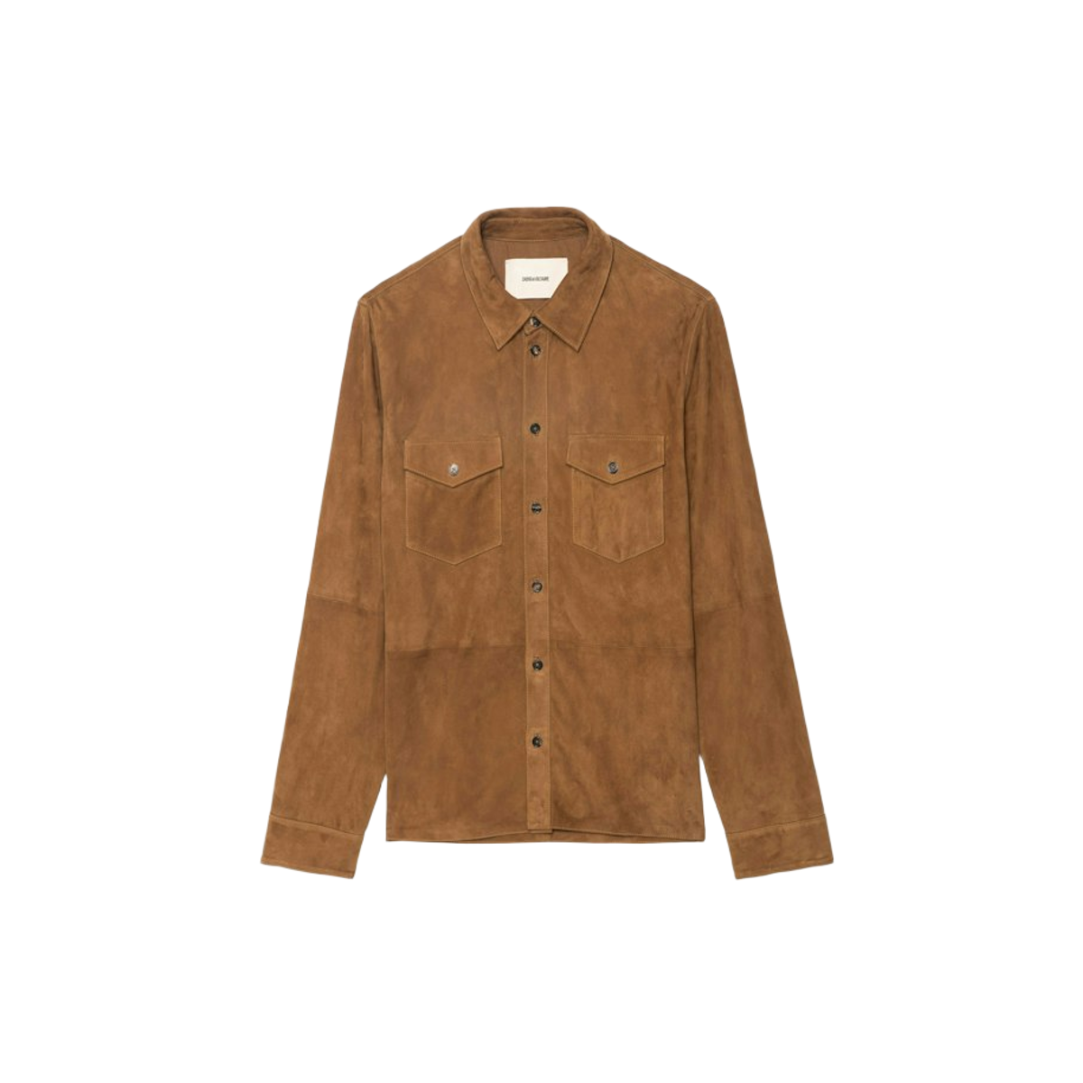 Zadig & Voltaire Uomo Daim Camicia Sergy In Pelle Scamosciata