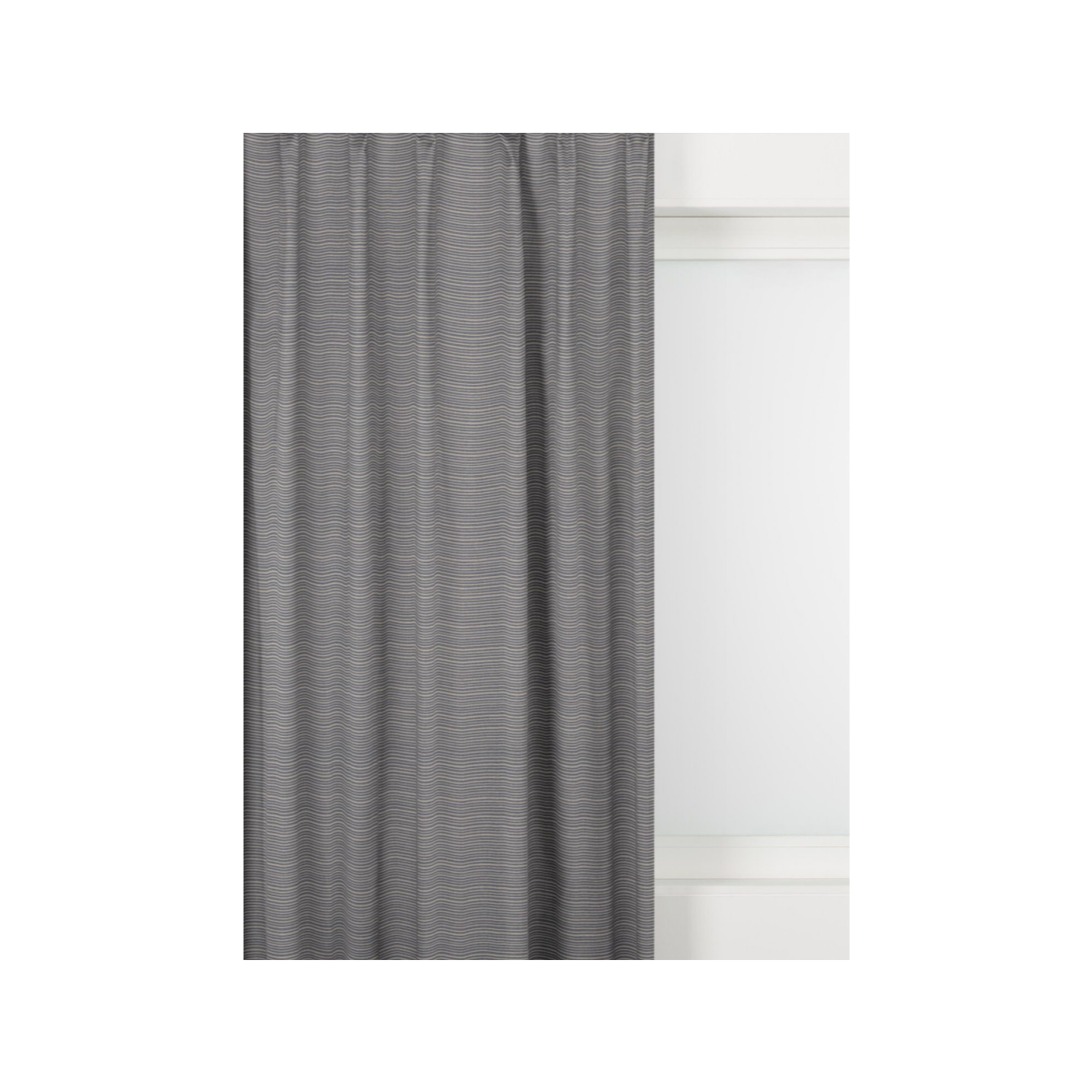 HEMA HEMA Gordijnstof Zierikzee Lichtdoorlatend Streep Blauw (blauw)