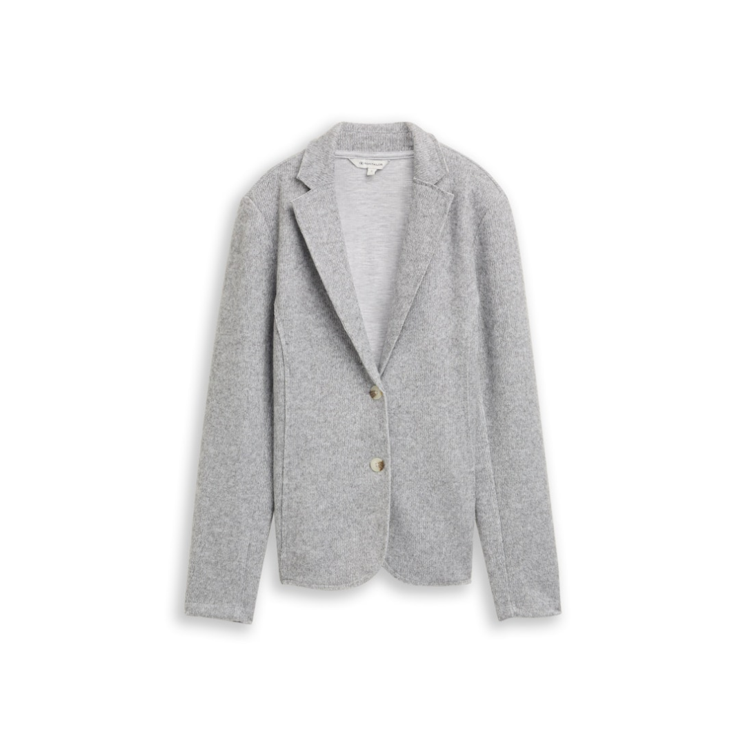Tom Tailor - Damen Blazer - medium silver grey melange - Größe: XXL - bei Tara-M