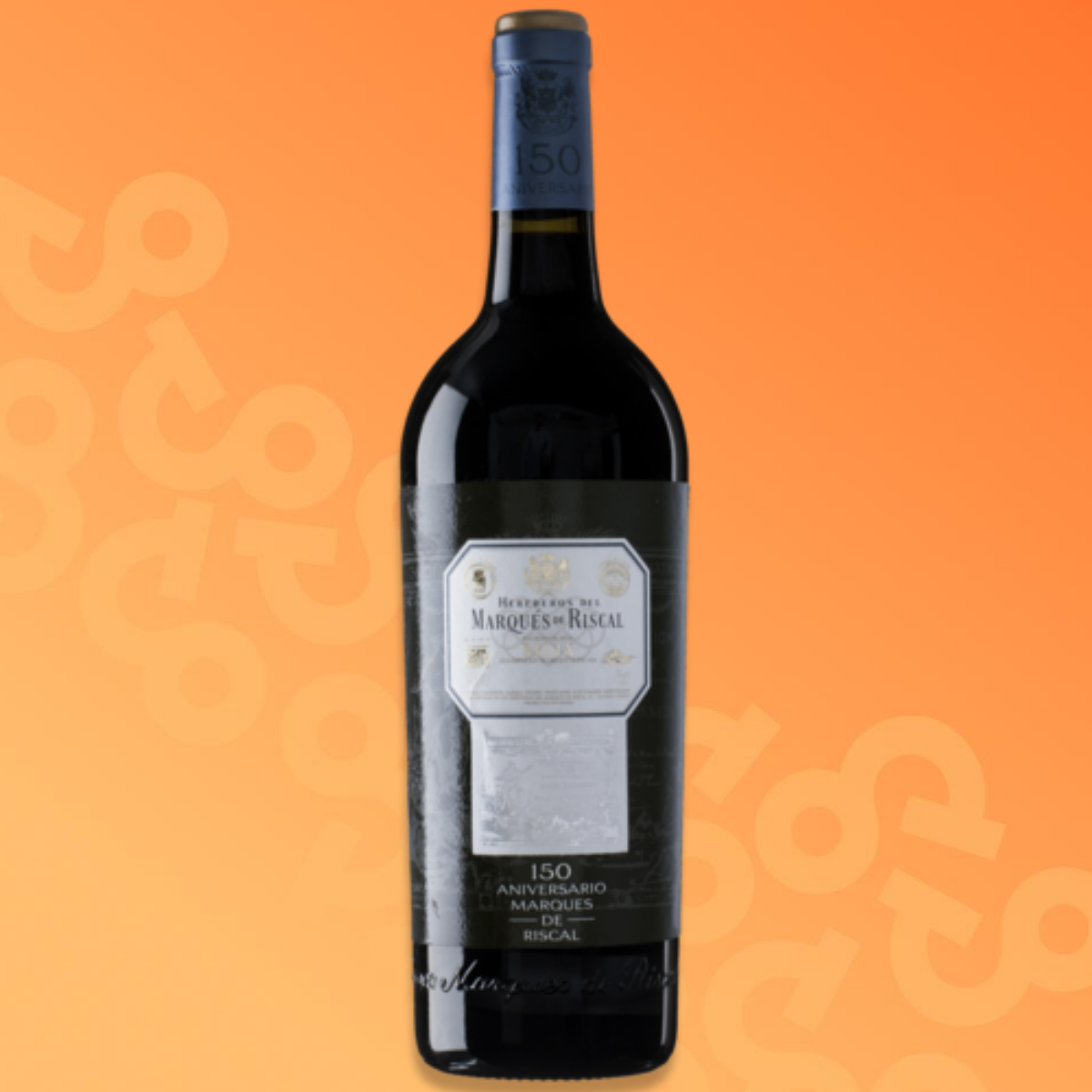Bottle of Marqués de Riscal Gran Reserva 150 Aniversario red wine 75 cl