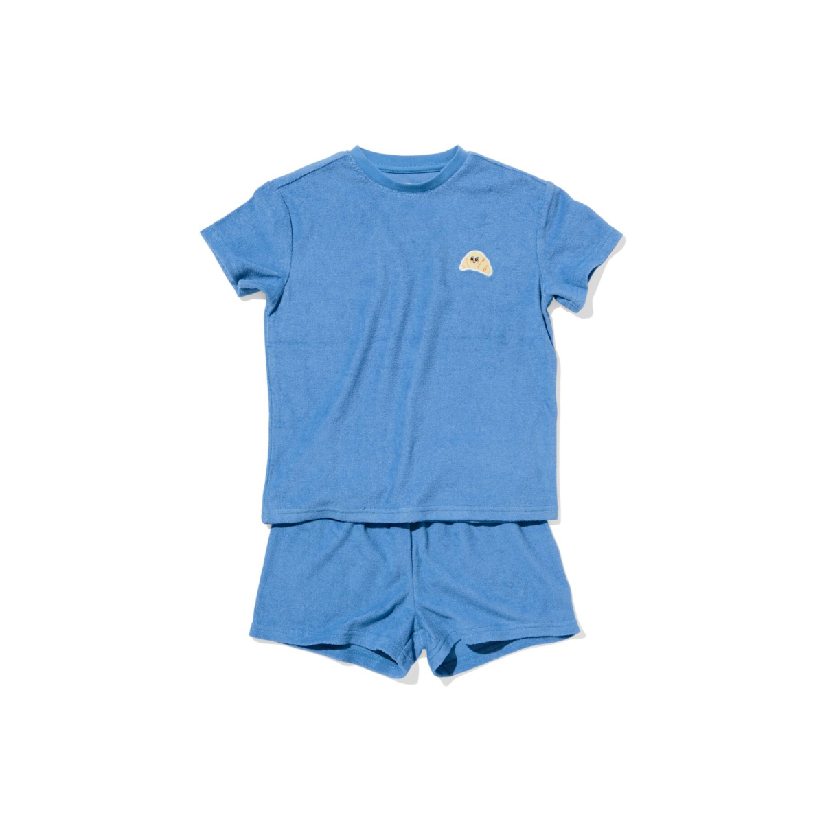 HEMA Kindershortama badstof croissant blauw (blauw)