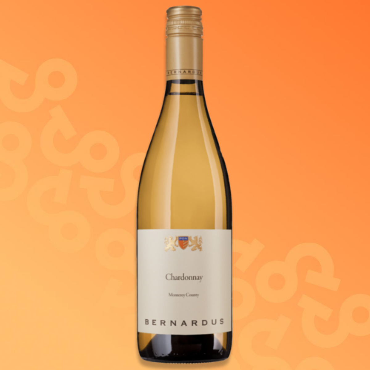 Bottle of Bernardus Chardonnay white wine 75 cl