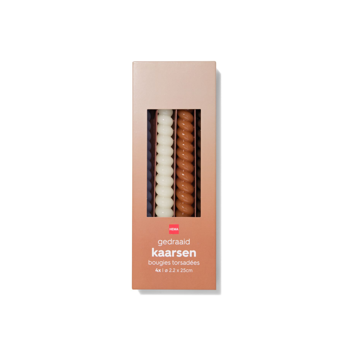 HEMA HEMA Huishoudkaarsen ⌀2.2x25cm Draai Blauw - 4 Stuks (blauw)