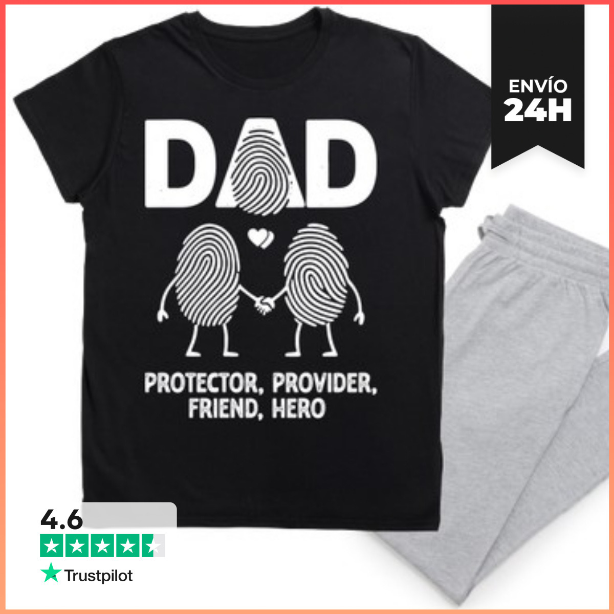 Pijama DAD PROTECTOR PROVIDER FRIEND HERO laTostadora