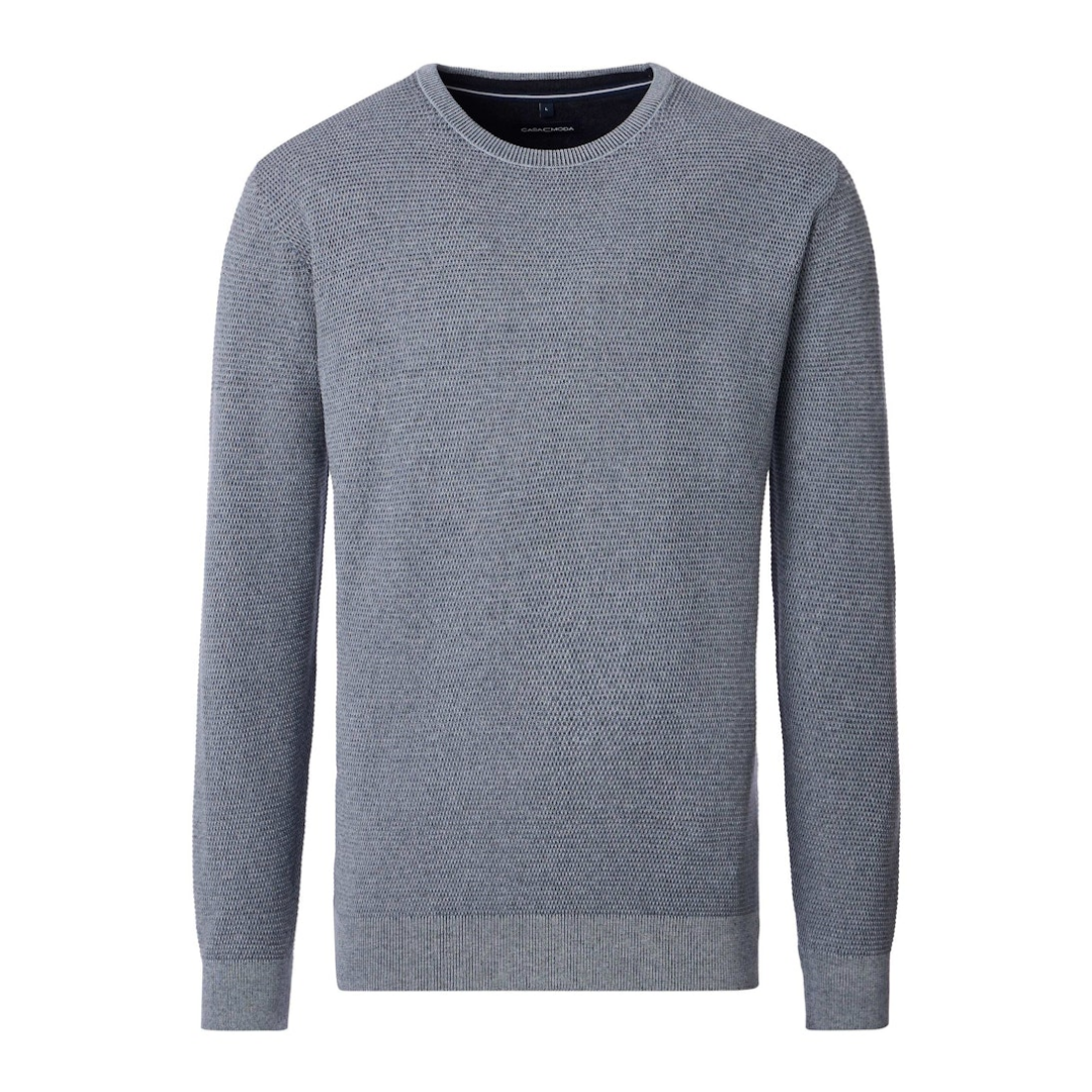 casamoda Pullover Zeitlos Baumwolle Blau