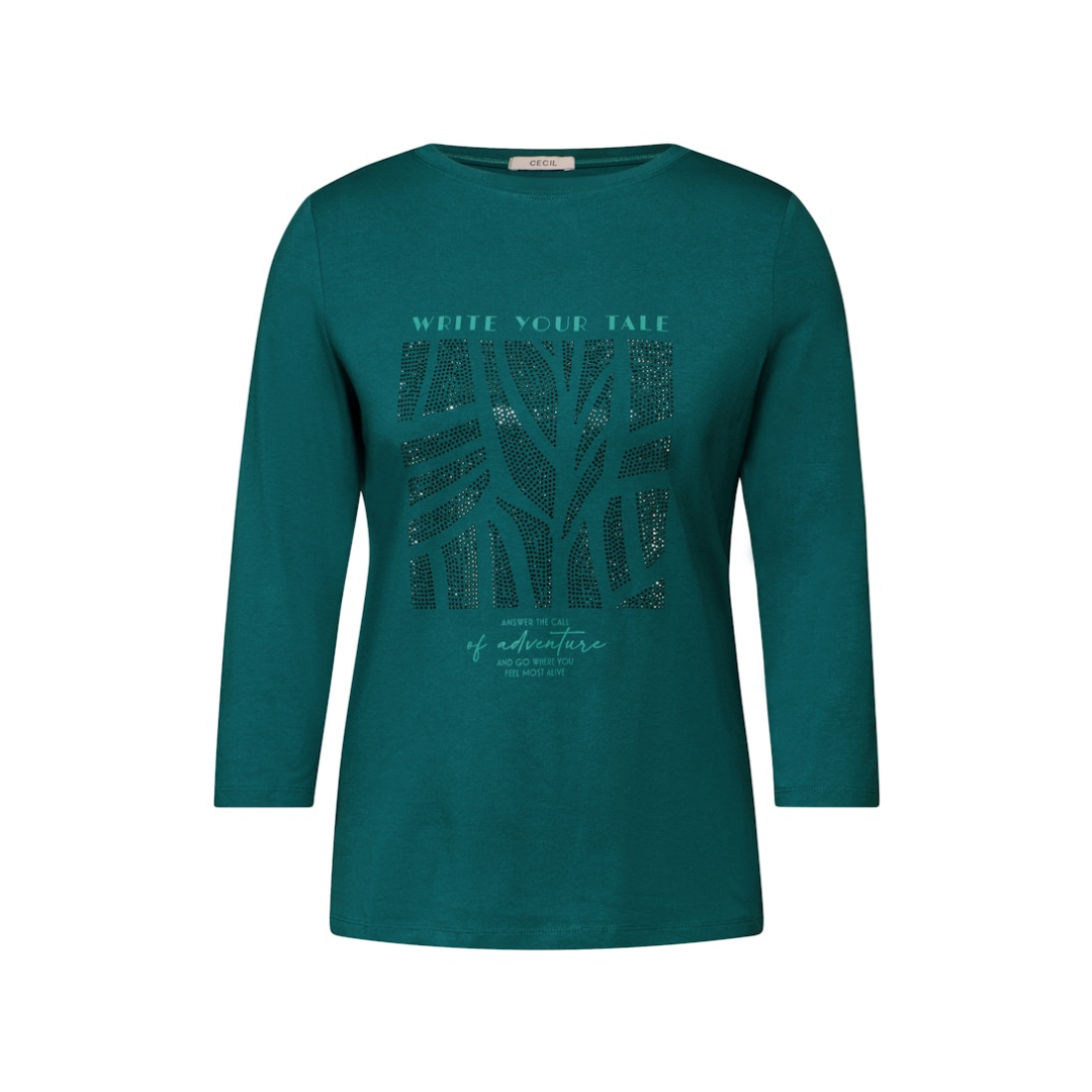 Cecil - Damen Langarmshirt - Grün - Größe: M - bei Tara-M