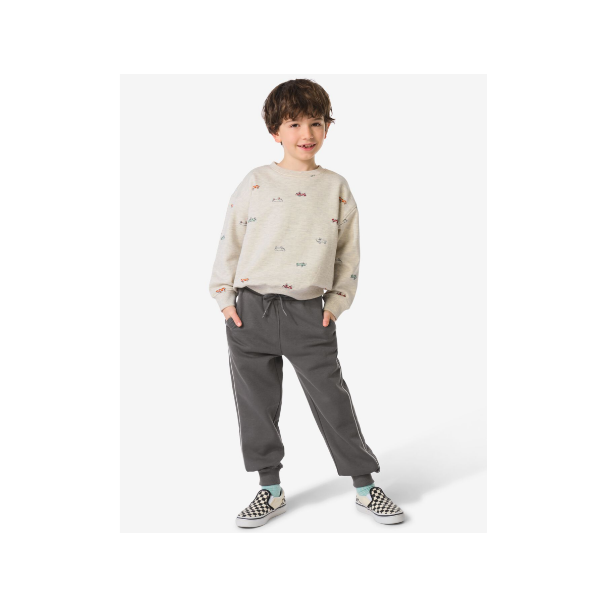 HEMA Kinderbroek sweatstof donkergrijs (donkergrijs)