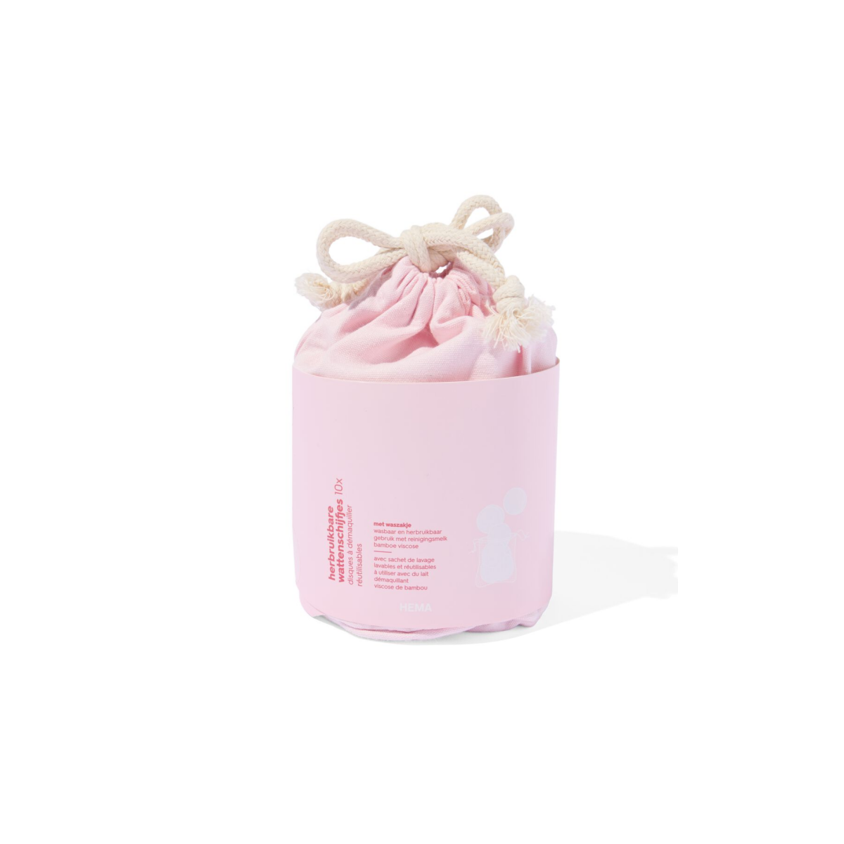 HEMA HEMA Herbruikbare Make-up Pads Bamboe Met Was- En Bewaarzakje Ø8cm - 10 Stuks