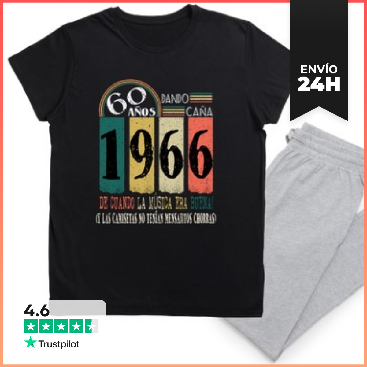Pijama 60 Años 1966 Cumpleaños Retro LaTostadora