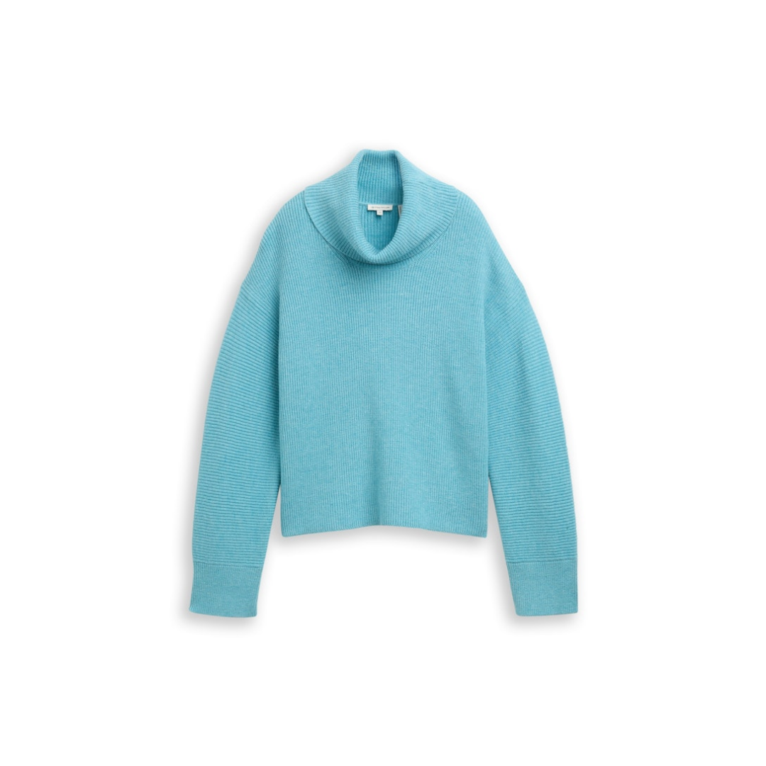 Tom Tailor - Damen Pullover - tropical teal melange - Größe: M - bei Tara-M