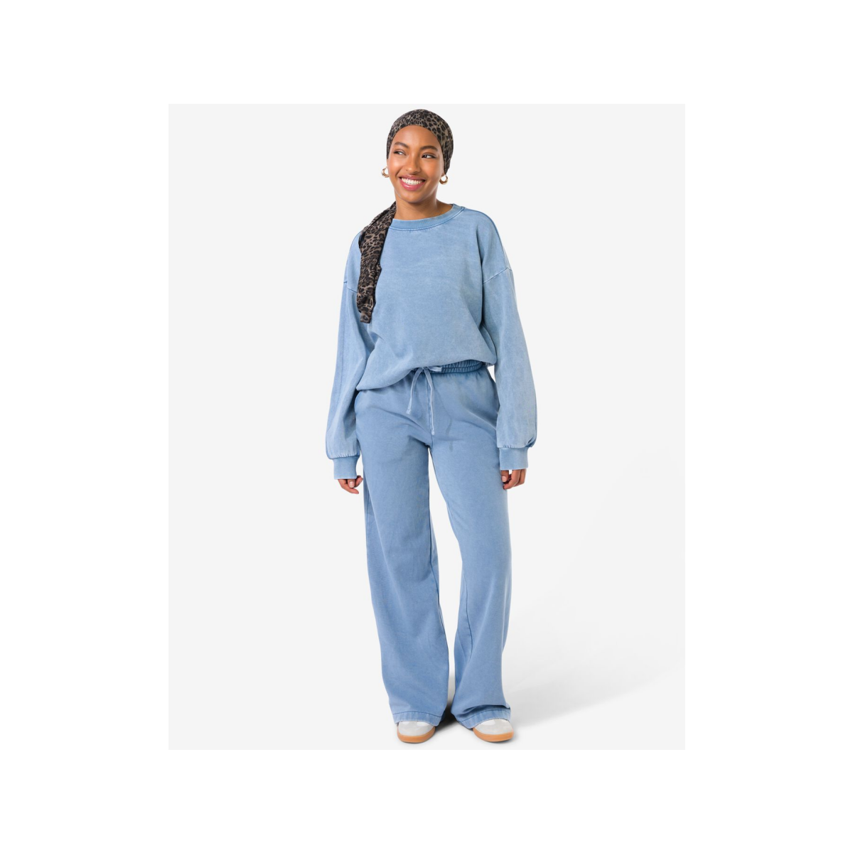 HEMA Damesbroek Esmee jersey regular fit blauw (blauw)