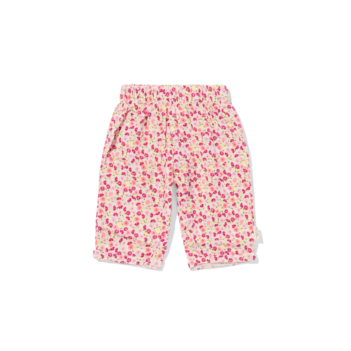 HEMA Newborn broek comfort fit mousseline bloemen ecru (ecru)