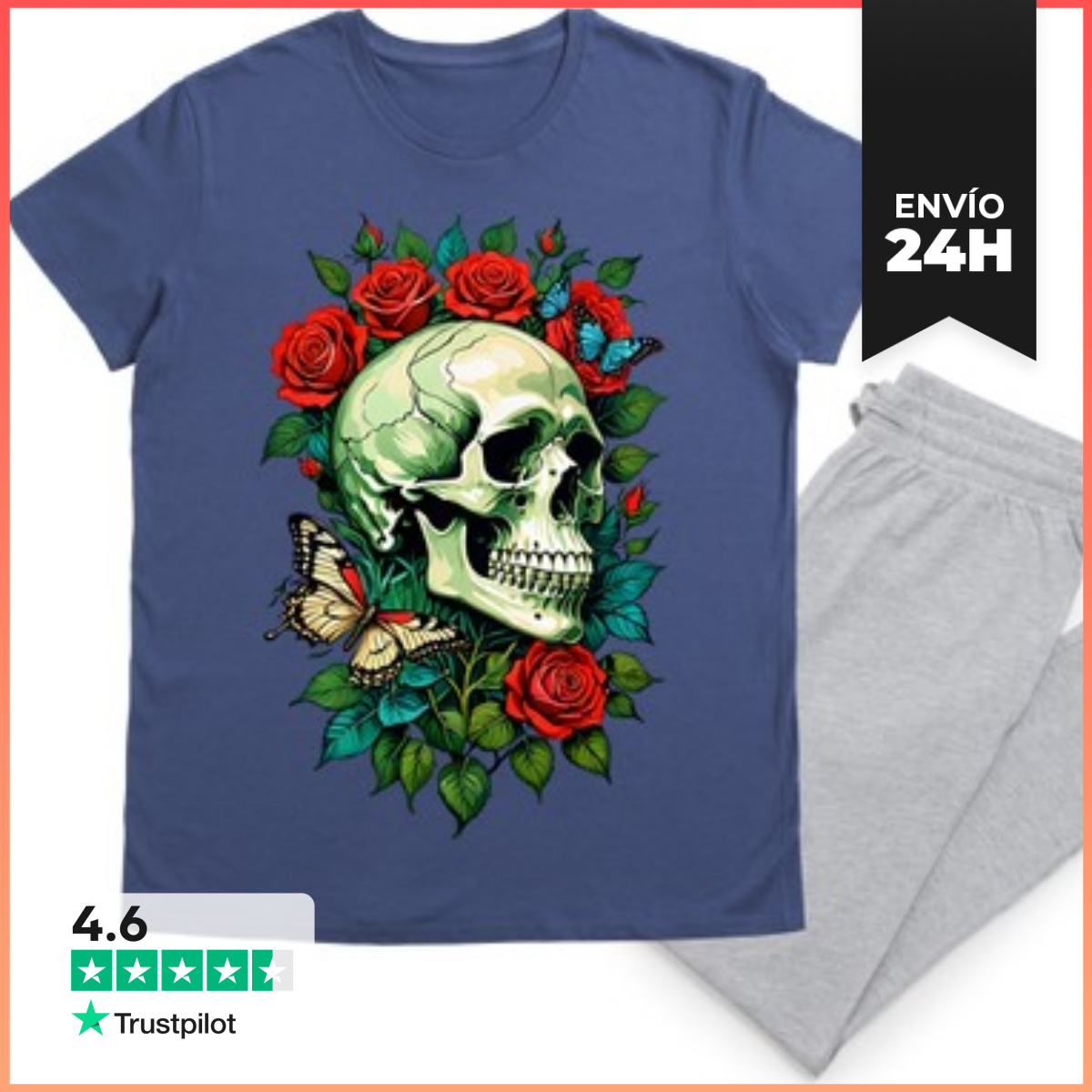 Pijama Calavera Y Rosa LaTostadora