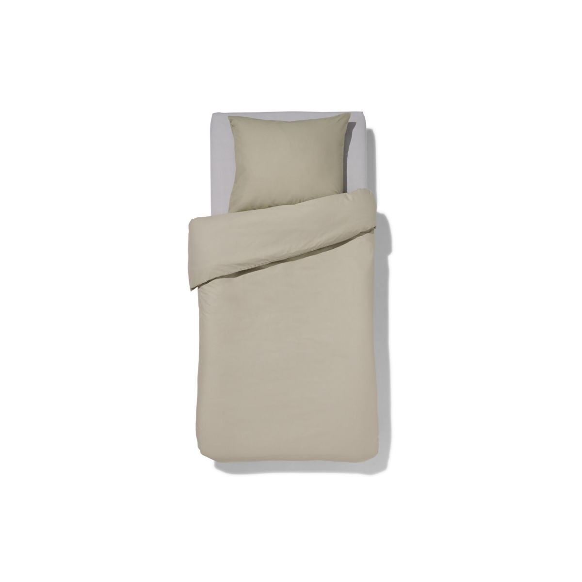 HEMA HEMA Dekbedovertrek 140x200/220cm Zacht Katoen Grijs Groen (groen)