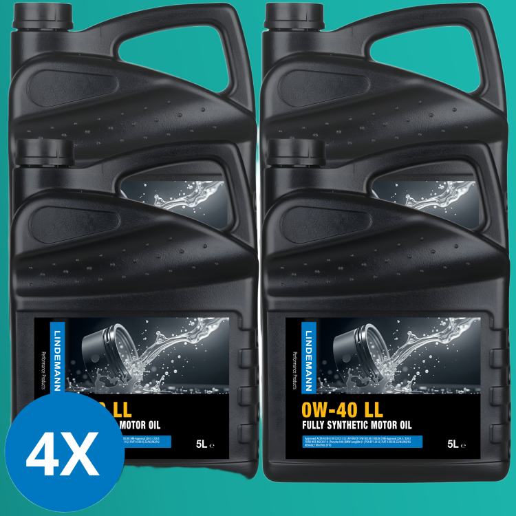 Lindemann Motorolie 0W-40 LL 5L - Doos 4x5L | DPP | Vehicle Motor Oil | DPP Shop