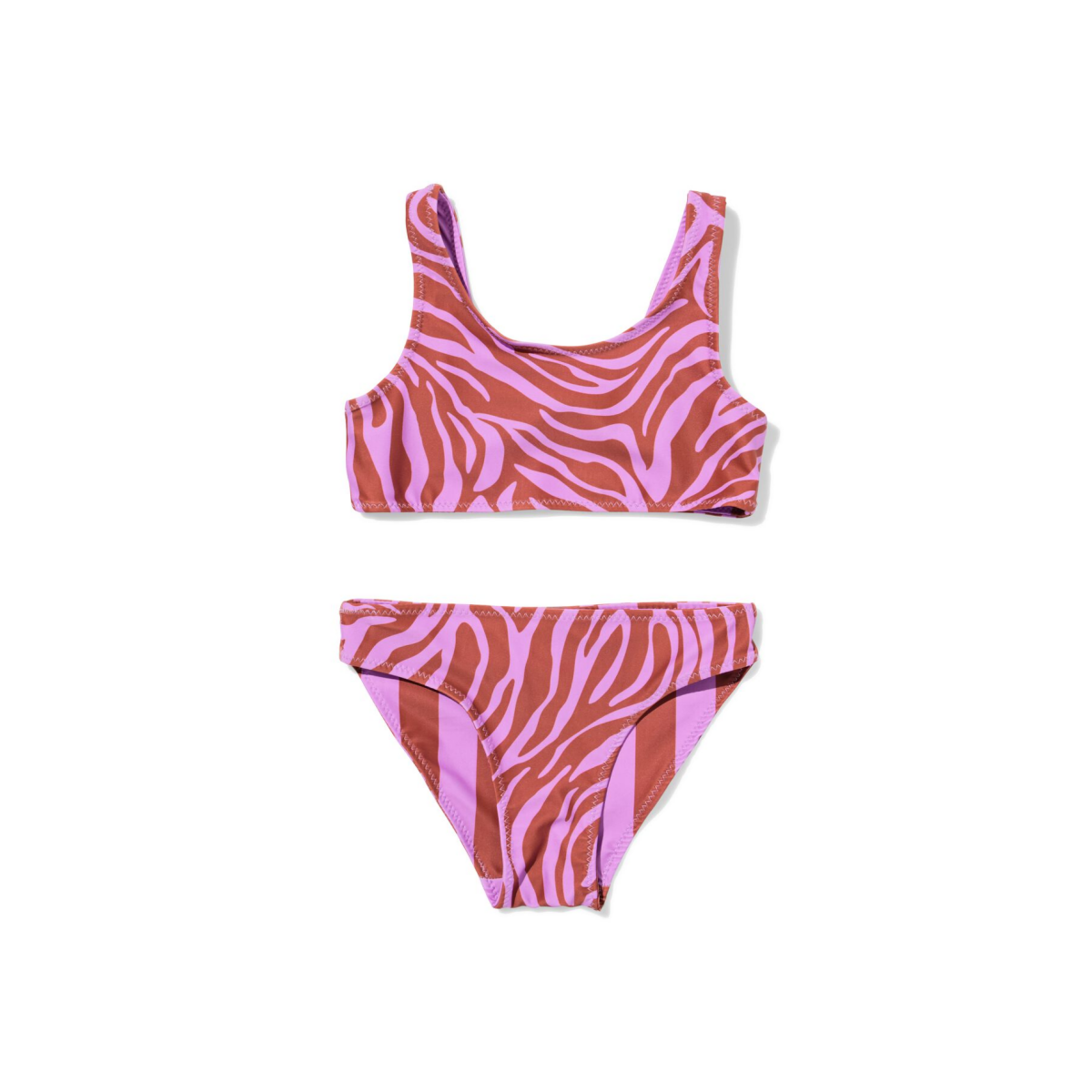 HEMA HEMA Omkeerbare Kinderbikini Zebra-strepen Lila (lila)