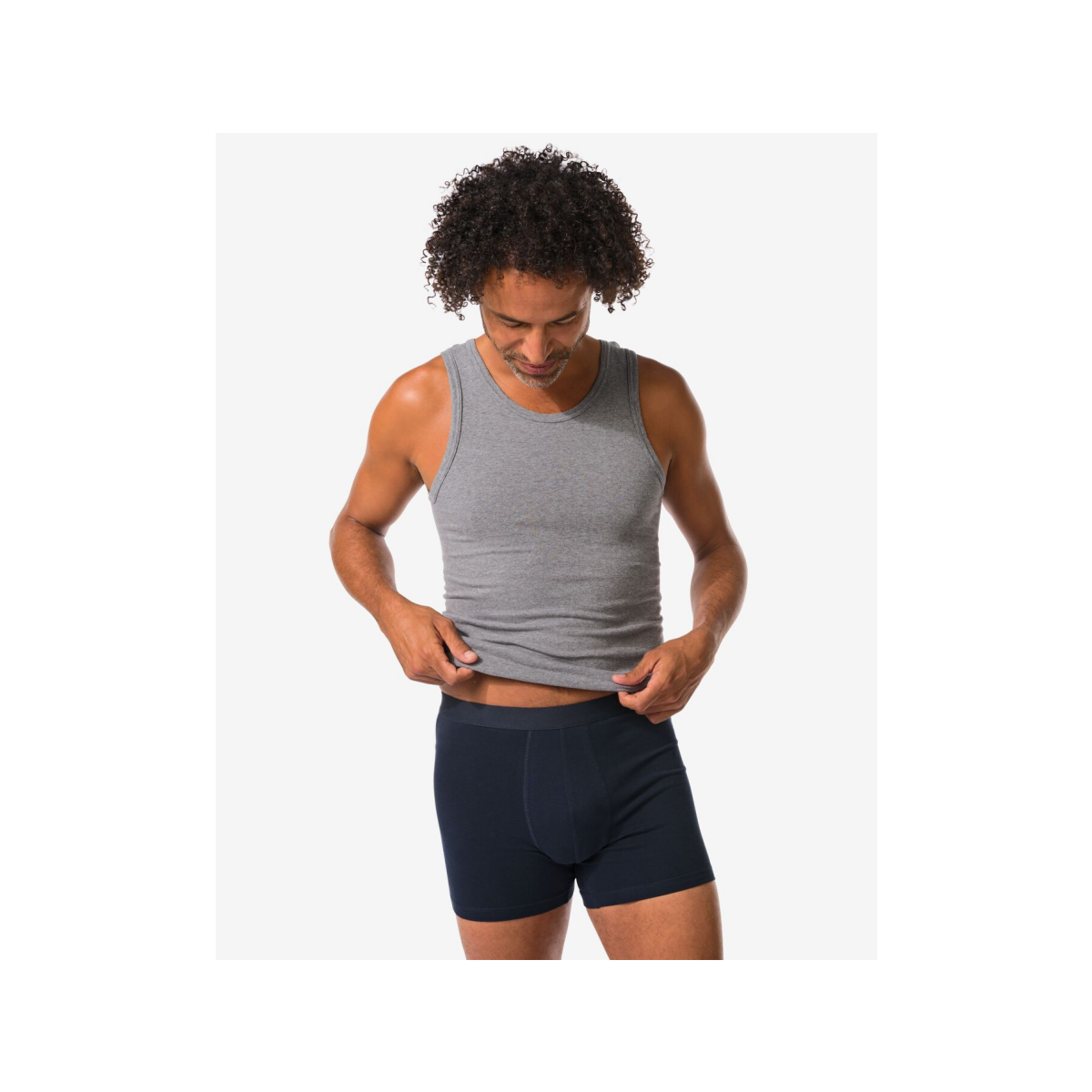 HEMA Herenboxers - 3 stuks donkerblauw (donkerblauw)