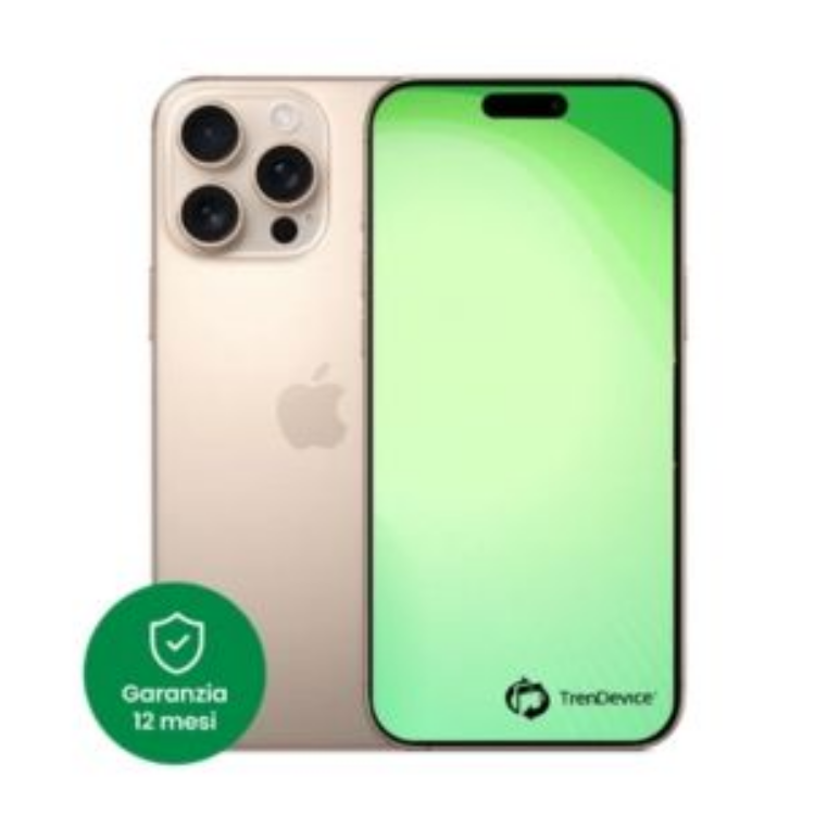 iPhone 16 Pro Max 256 GB Titanio sabbia Sim Card (include slot sim) B Ricondizionato