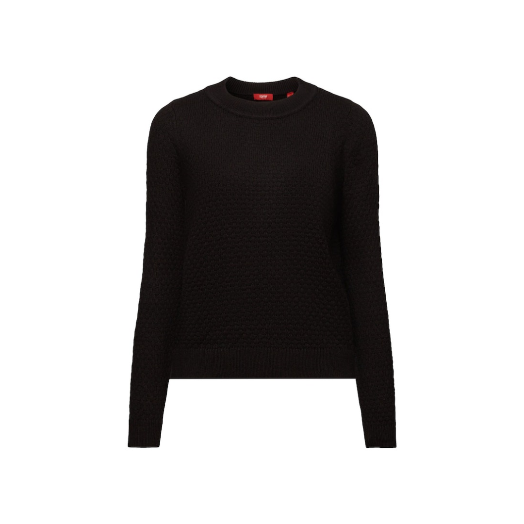Esprit Longsleeve Pullover Baumwolle-Polyacryl Schwarz