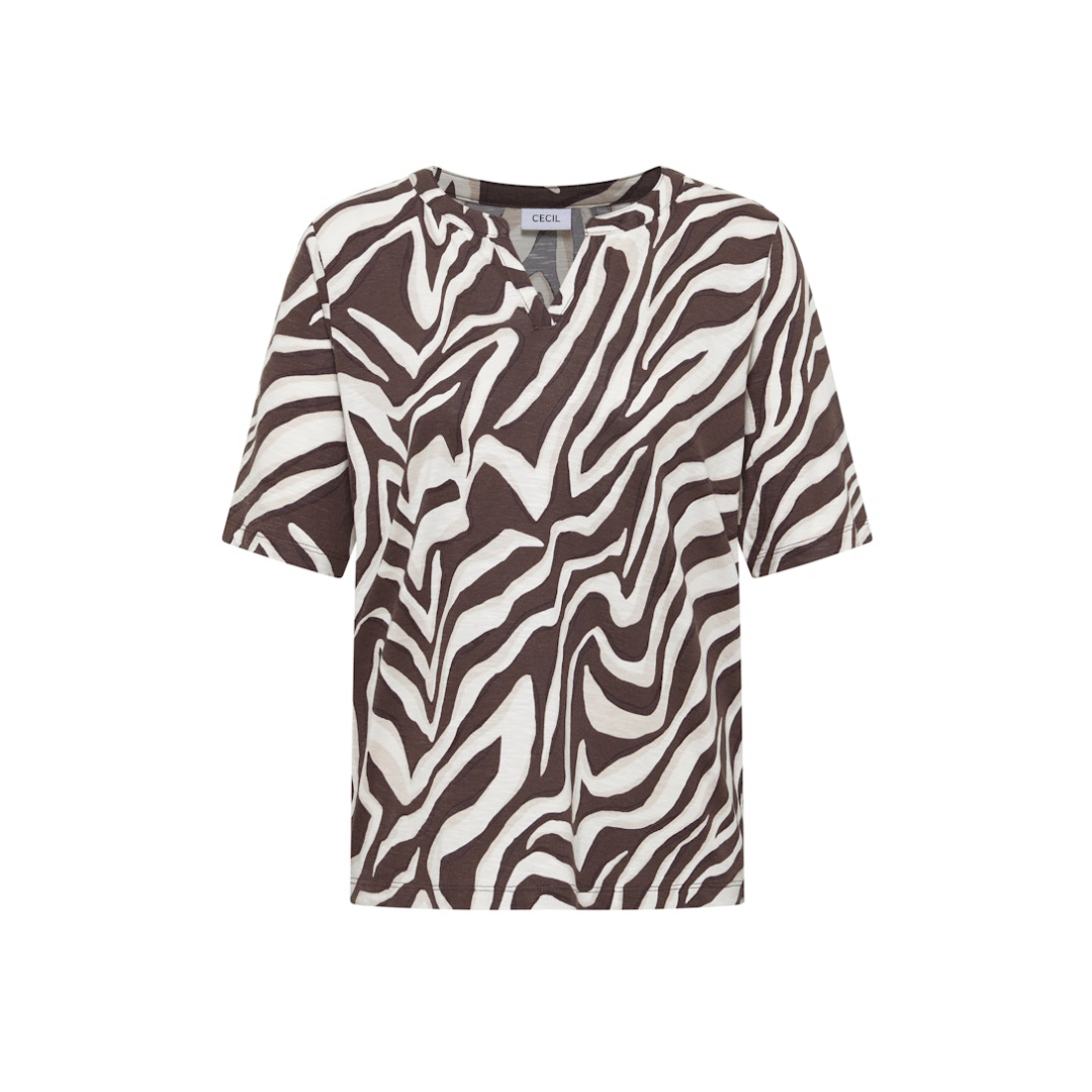 Cecil - Damen T-Shirt - brown cacao - Größe: M - bei Tara-M