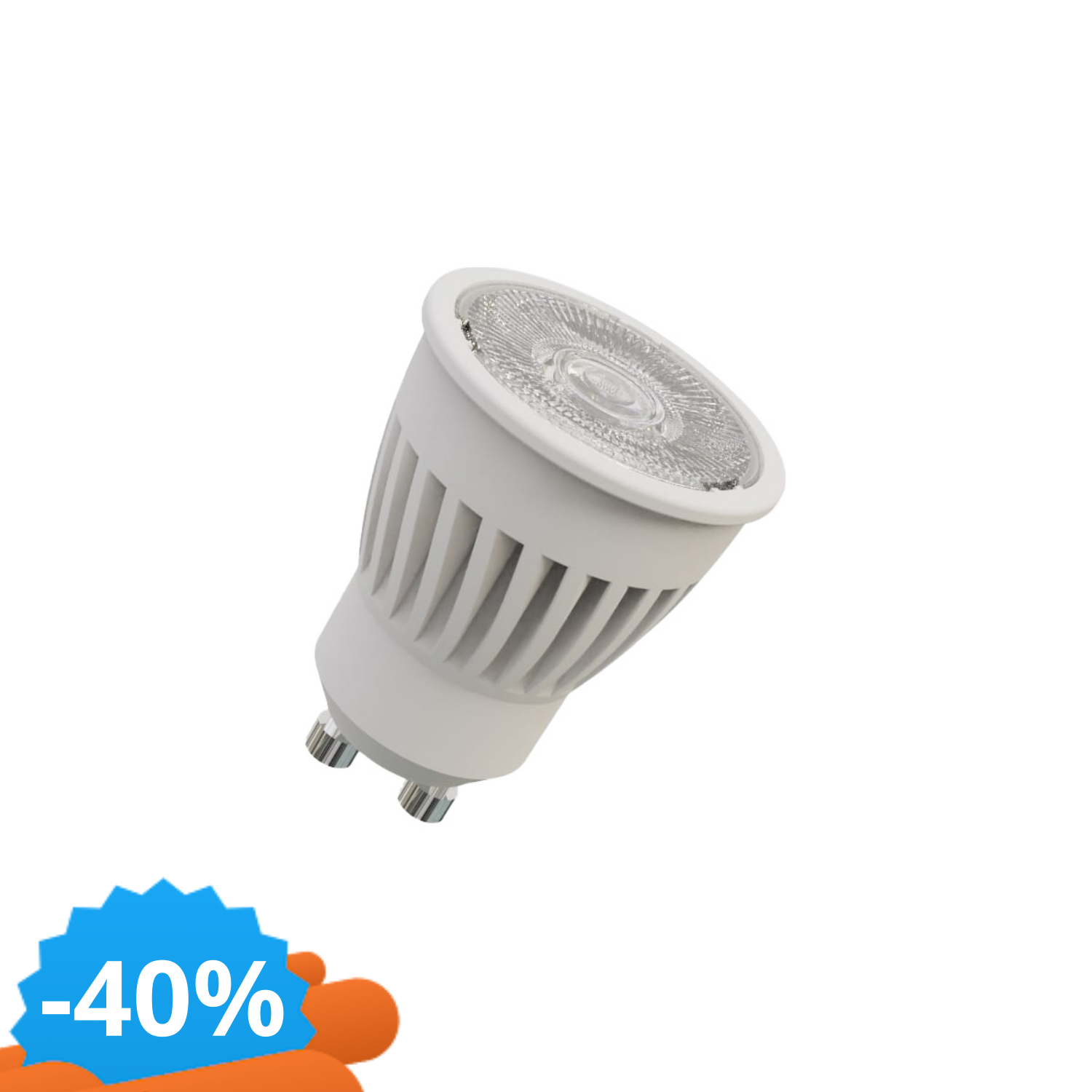 Lampada LED GU11 5W Angolo 38° In Ceramica - No Flickering Colore Bianco Caldo 3.000K-image