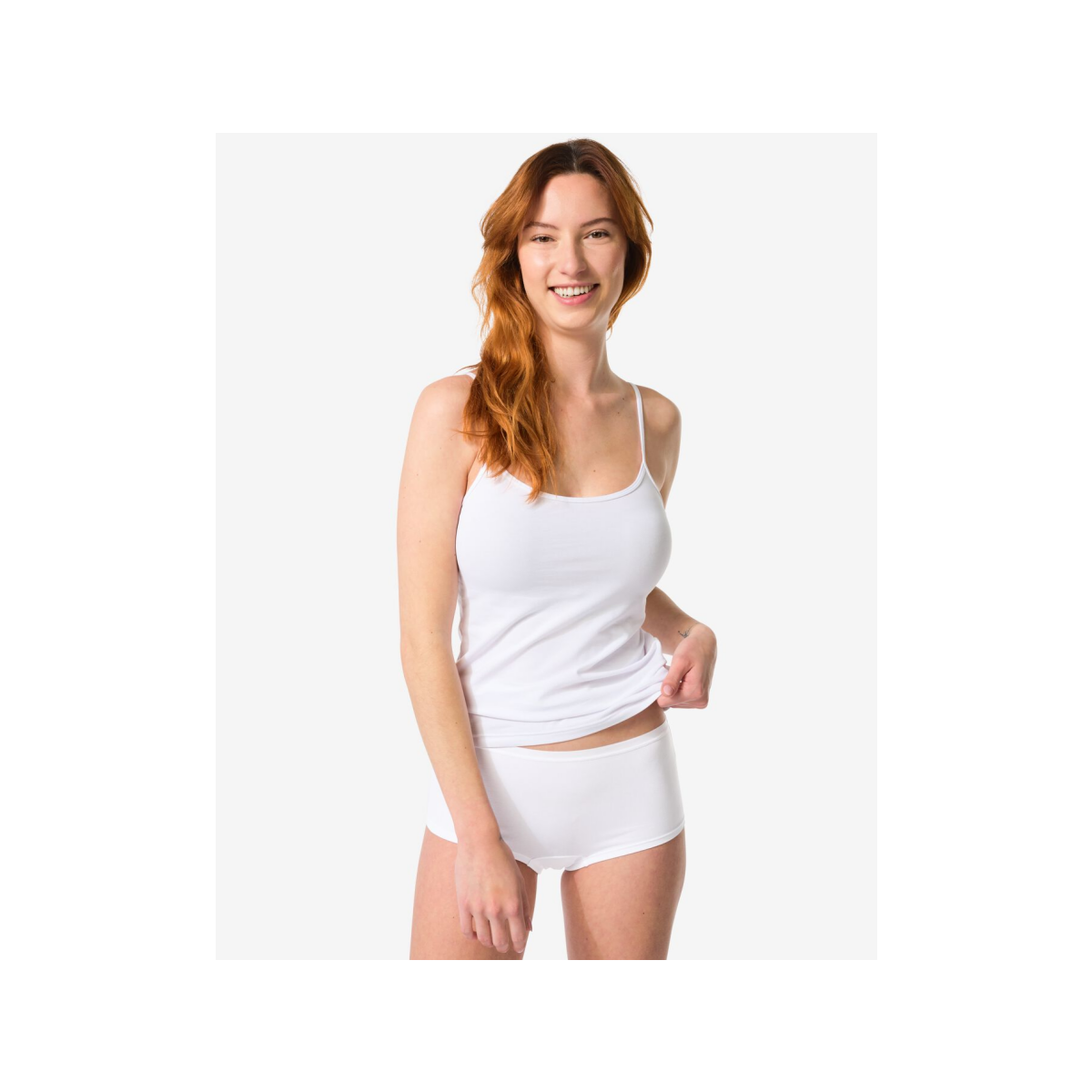 HEMA Damesboxer perfect comfort katoen wit (wit)