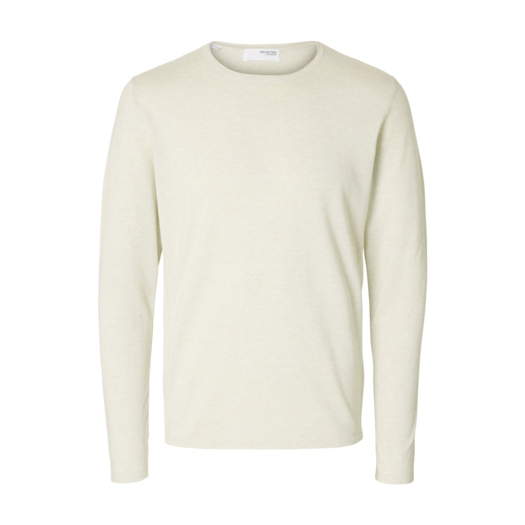 Selected Pullover Crew Neck TENCELT-Lyocell-Bio-Baumwolle Vetiver