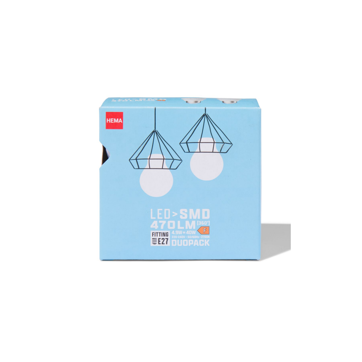 HEMA HEMA Led Kogel Smd E27 3.4W 470lm - 2 Stuks