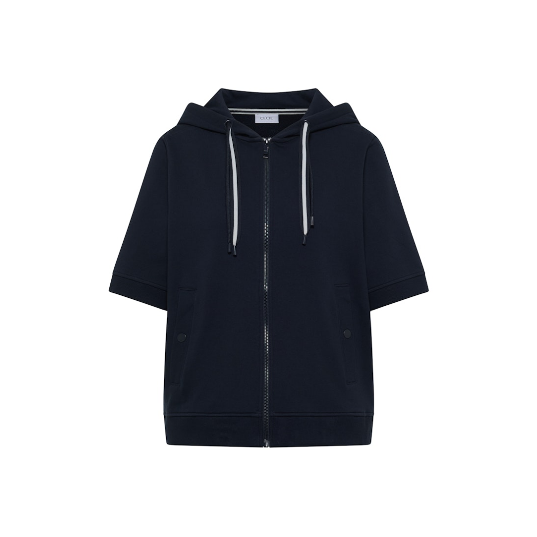 cecil Kurzarm Hoodie Jacke Kapuze Tunnelzug Rot