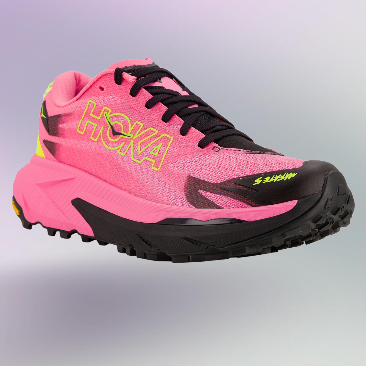 Chaussure Trail Hoka One One Mafate 5 Neon Pack - Rose - pour Homme - taille 42