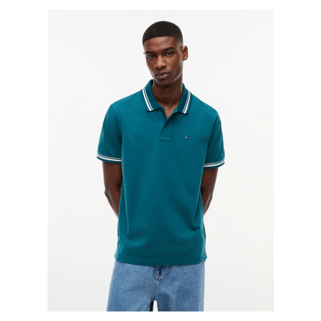 Tommy Jeans - Herren Poloshirt - Polar Teal - Größe: S - bei Tara-M