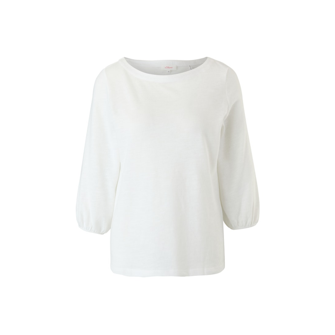 s.Oliver - Damen Langarmshirt - Weiß - Größe: 40 - bei Tara-M
