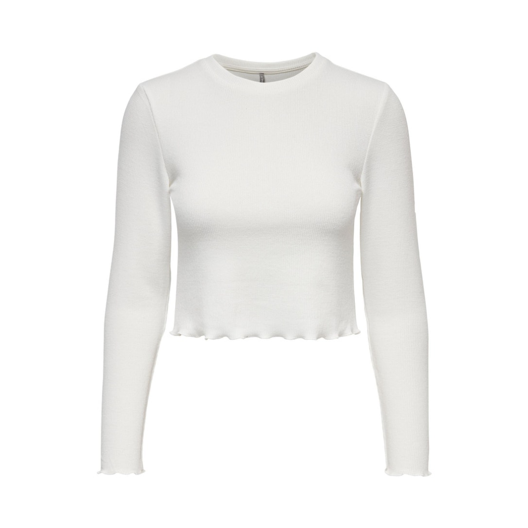 Only - Damen Langarmshirt - Weiß - Größe: L - bei Tara-M