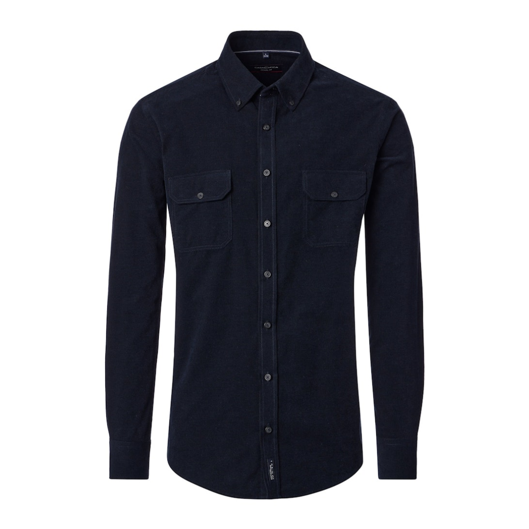 CASAMODA - Herren Langarmhemd - Blau - Größe: M - bei Tara-M